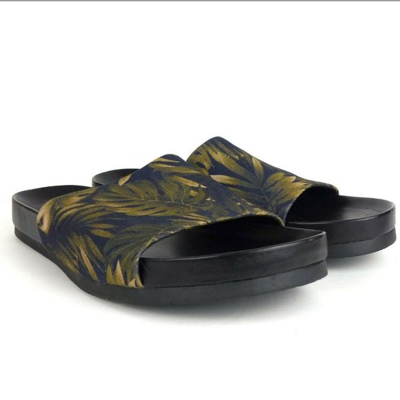 Vince Mens Wasco Printed Leaves Canvas Slides main image 10